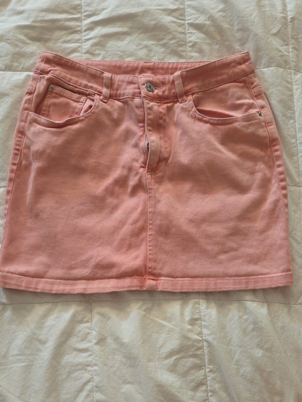 Vintage H&M Light Pink Mini Jean Skirt